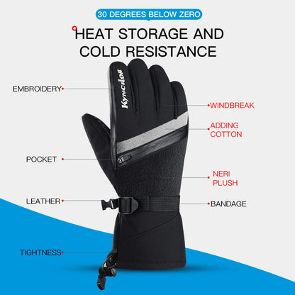 Skiing Snowboard Gloves Winter Gloves Ski Gloves Waterproof Cycling Men Women Winter  Touch Screen Snow Motorcycle Heated Gloves