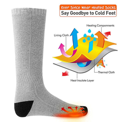 2023 New Winter Remote Control Rechargeable Electric Heated Socks Man Woman With Elastic Feet Warmer Ski Socks