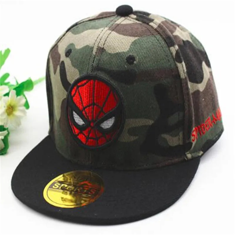 2021 New Kids Camouflage Baseball Caps Lovely Cartoon Hip Hop Cap Children Boys Girls Flat Hats Snapback