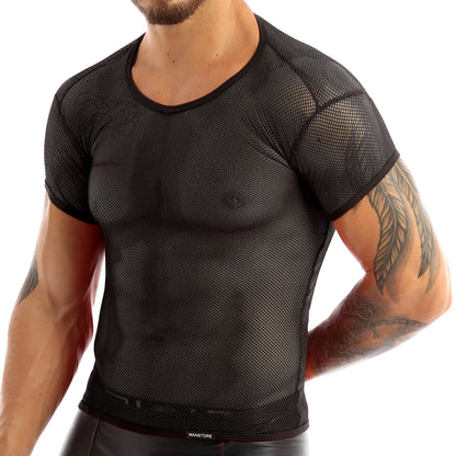 Mens Mesh Cycling Base Layers Top See Through Fishnet Clubwear Tank Vest Shirt Male Breathable Sportswear