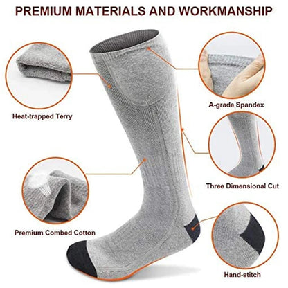 2023 New Winter Remote Control Rechargeable Electric Heated Socks Man Woman With Elastic Feet Warmer Ski Socks