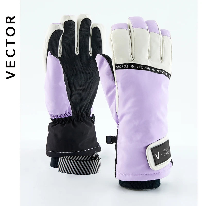 VECTOR Ski Gloves Waterproof Gloves with Touchscreen Function Snowboard Thermal Gloves Warm Snowmobile Snow Gloves Men Women