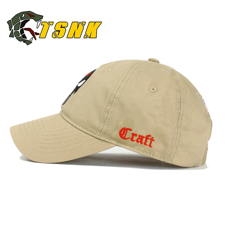 TSNK Cotton Baseball Cap Women Men Tactical Caps Seals Punisher American Sniper