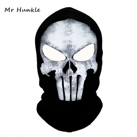 Black Mask Balaclava Beanies Hats Men Ghost Skull Full Face Warmly Mask Hood Beanie Ggorros Hombre Casquette Bbalaclava