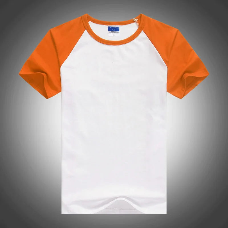 2023 Summer Tee Shrit Men T Shirt Round Collar Cotton Mens Casual Slim Fit Raglan Short Sleeve T-Shirts Tops