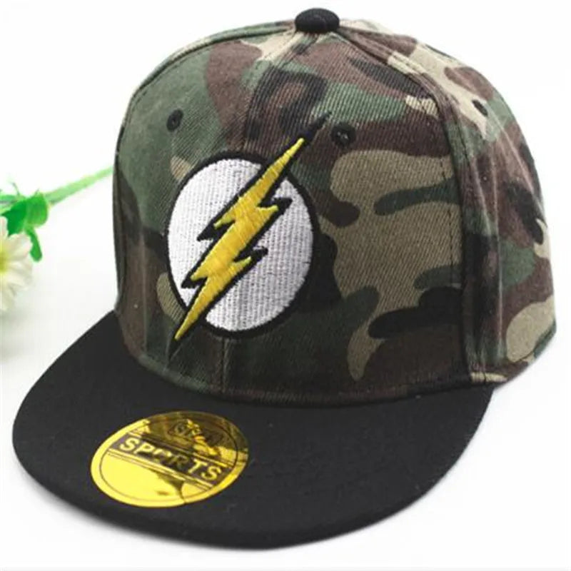 2021 New Kids Camouflage Baseball Caps Lovely Cartoon Hip Hop Cap Children Boys Girls Flat Hats Snapback