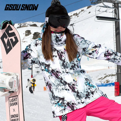 Waterproof Ski Suit Jacket or Pant for Girls, Outdoor Snowboarding Clothing, Women's Ice Snow Wear, 15K, Winter