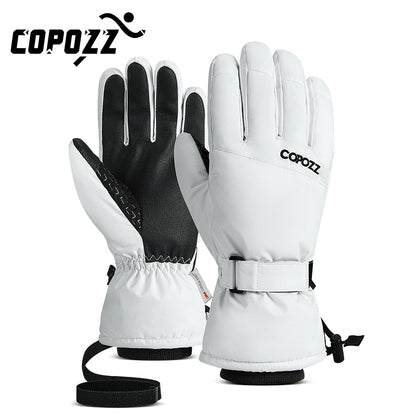 Copozz Men Women Winter Ski Gloves Waterproof Ultralight Snowboard Gloves Motorcycle Riding Snow Keep Warm Windproof Gloves