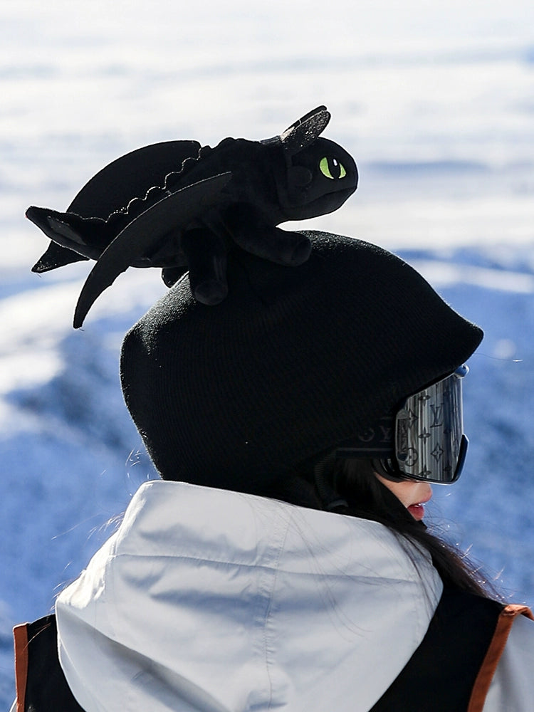 XXX Skiing Helmet Cover Cartoon Decoration Ski Hat Men and Women Couple Helmet Cap Cover Snow Helmet Woolen Cap Toothless