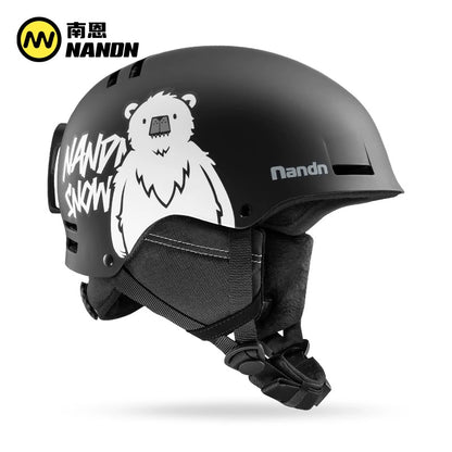 Nanen Nandn Ski Helmet Single and Double Board Ski Equipment Protective Gear Men and Women Heattech Anti-Collision Snow Helmet Snow Hat Nt30