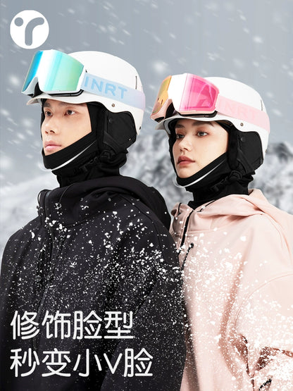 Ski Face Protection Face Mask Female Male Thermal and Windproof Face Mask Headgear Quick-Drying Breathable Fleece-lined Winter Cycling Windshield Protective Gear