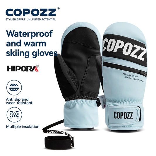 COPOZZ 3M Thinsulate Ski Gloves Women Men Windproof Breathable Waterproof Thermal Winter Warm Snow Mittens Snowboard Accessories