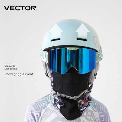 Vector Play Extension Kids Ski Helmet Gradient Boys and Girls Single and Double Board Anti-Collision Anti-Fall Children Safety Snow Helmet