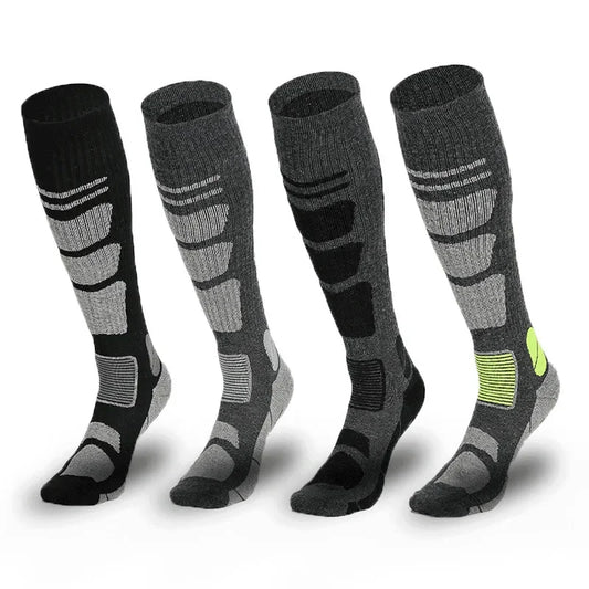 2 Pairs Merino Wool Ski Socks Winter Thermal Sports Snowboard Cycling Hiking Skiing Stockings Men Women Boot Sock