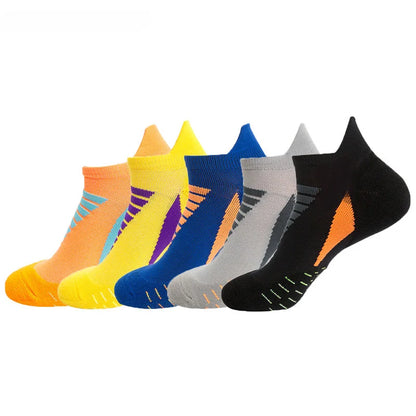 5Pairs Men Coolmax Sports Socks Riding Cycling Basketball Running Sock Summer Hiking Tennis Ski Man Women Bike Bicycle Slip