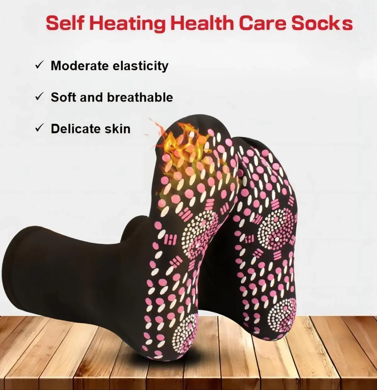 1-5Pairs Winter Self-heating Health Care Socks Women Ski Sports Self Heated Massage Man Short Sock Magnetic Therapy Warm Sox