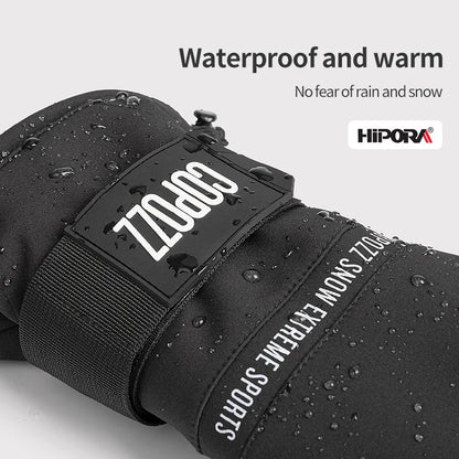 COPOZZ Winter Ski Gloves Waterproof Keep Warm Kevlar Wear Resistant Material Snowboarding Men Women Thermal Snow Gloves Mittens