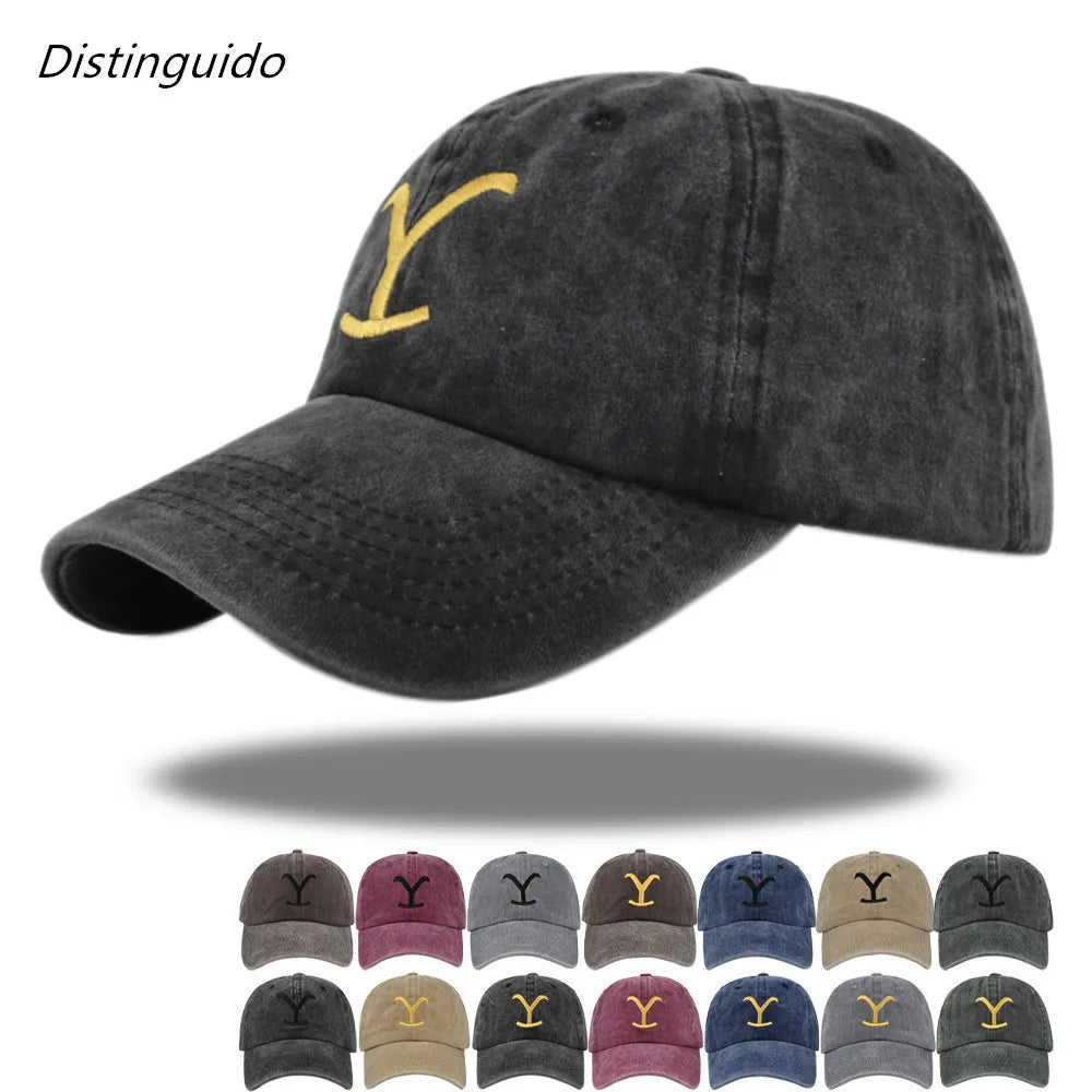 Yellowstone Dutton Ranch Hat Unisex Baseball Hats Vintage Outdoor Visors Cap Solid Embroidery Sunscreen Casquette HT133