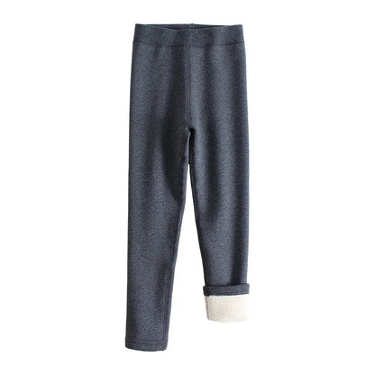 Winter Warm Pants for Girls Leggings Solid Thick Fleece Skinny Boneless Cotton Pants Outdoor Winter Kids Clothes 3-12 Years