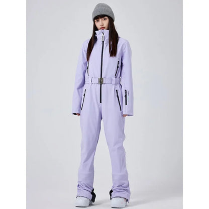 One-piece Ski Suit 2025 New Winter for Women Windproof Waterproof Snowboarding Jumpsuits Breathable Outdoor Sports Skiing Sets