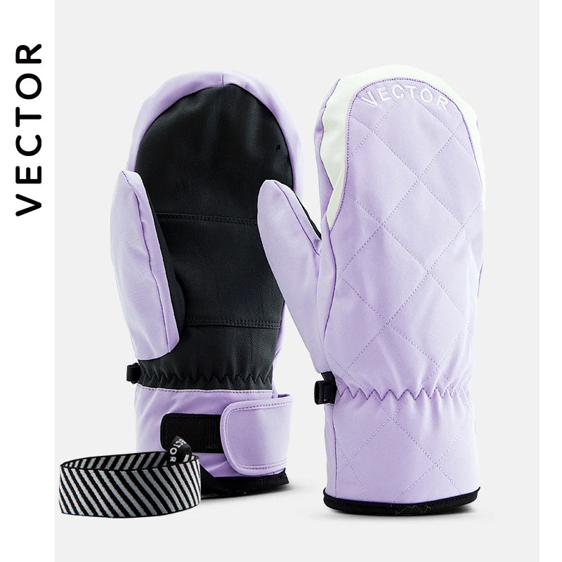 Extra Thick PU Palm Ski Gloves Winter Snow Outdoor Sport Women Men Warm Snowmobile Motorcycle Windproof Waterproof Snowboard