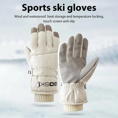 Men Women Winter Ski Gloves Waterproof Touchscreen Snowboard Gloves Motorcycle Riding Snow Keep Warm Windproof Thermal Gloves