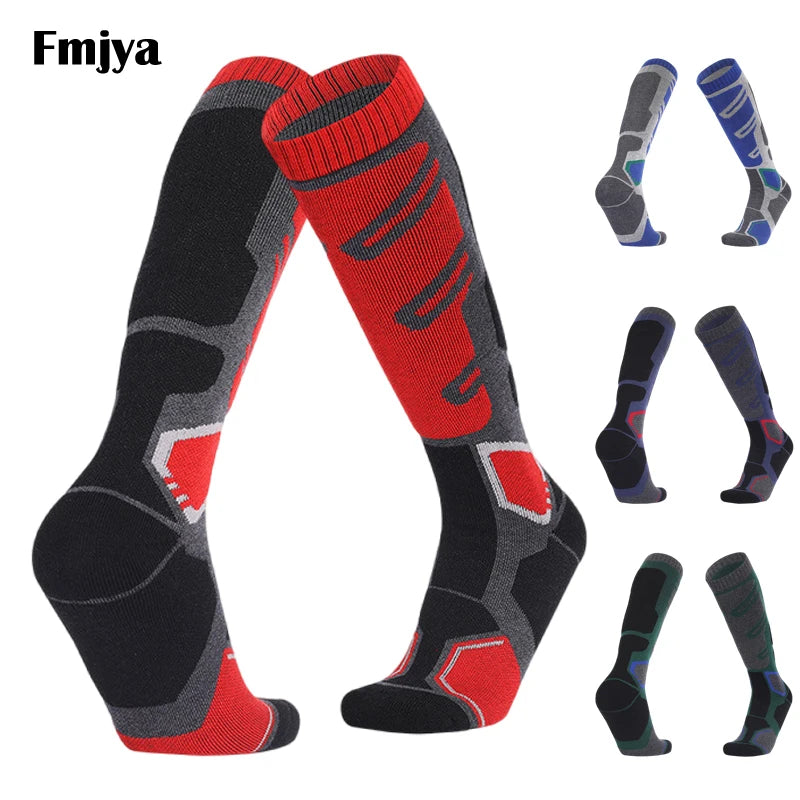 Professional Men Merino Wool Ski Socks Outdoor Sports Thickened Terry Keep Warm Knee High Long Skiing Snowboard Hiking Socks