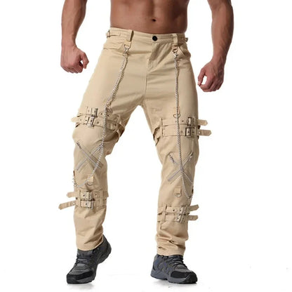 New Arrivals Men Fashion Hip Hop Joggers Punk Rock Cargo Pants Zippers Streetwear Men Vinatge Trousers Drop Shipping