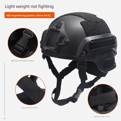 Kids Mich Tactical Helmet Outdoor CS Elementary School Students Military Training Summer Camp Skiing Cycling Safe Chicken Eating Helmet of Level 3