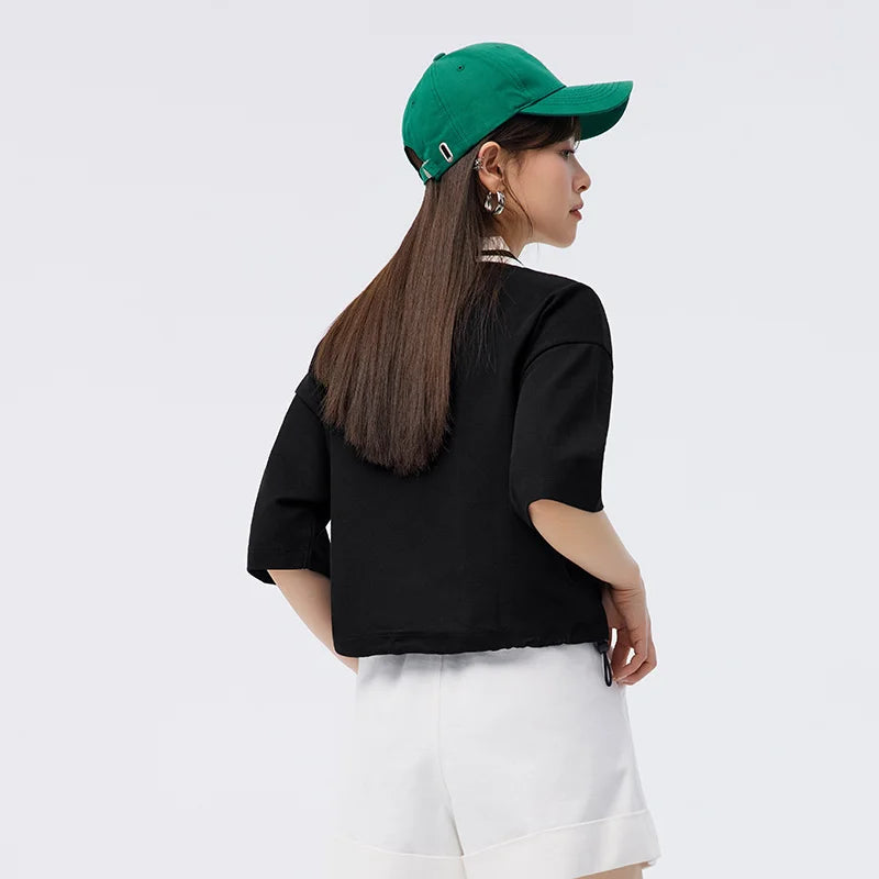 Semir Polo Shirt Women Short 2023 Summer New Loose Waist Soft Comfortable T-shirt