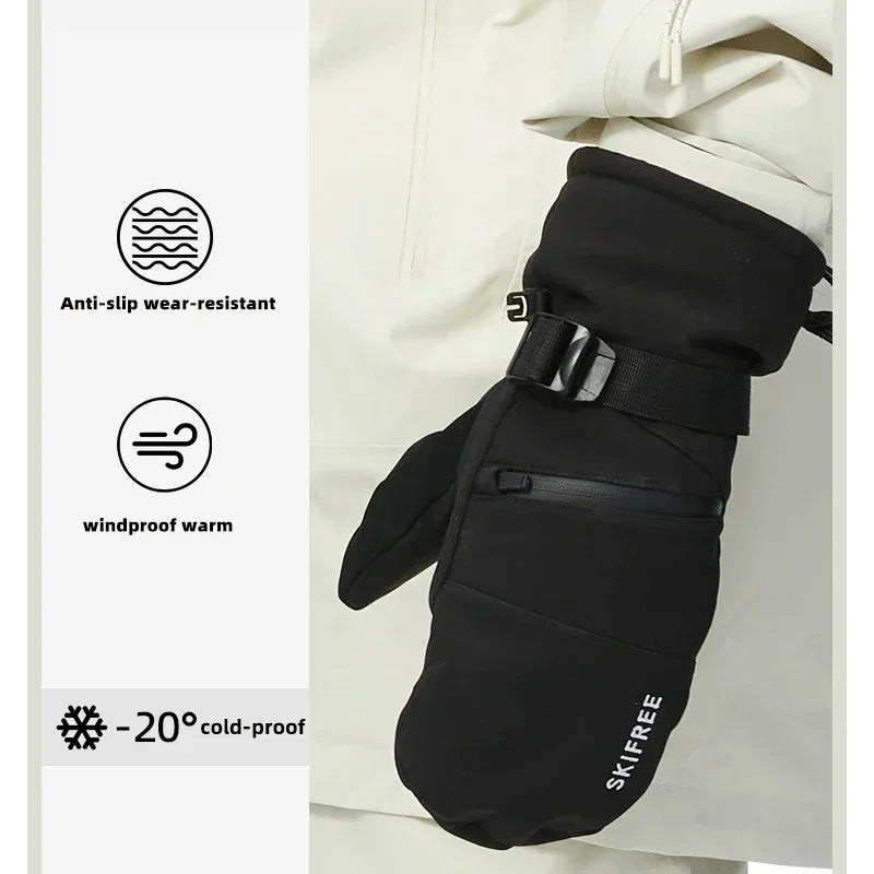 SKIFREE Men Women Winter Ski Gloves Waterproof Ultralight Snowboard Gloves Motorcycle Riding Snow Keep Warm Windproof Gloves