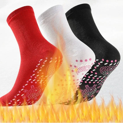 1-5Pairs Winter Self-heating Health Care Socks Women Ski Sports Self Heated Massage Man Short Sock Magnetic Therapy Warm Sox