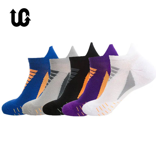 5Pairs Men Coolmax Sports Socks Riding Cycling Basketball Running Sock Summer Hiking Tennis Ski Man Women Bike Bicycle Slip