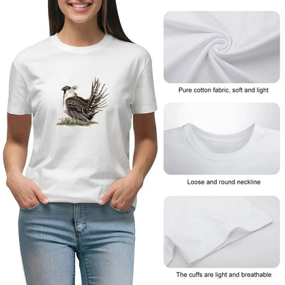 Greater Sage-Grouse T-shirt hippie clothes oversized tops Women's tops