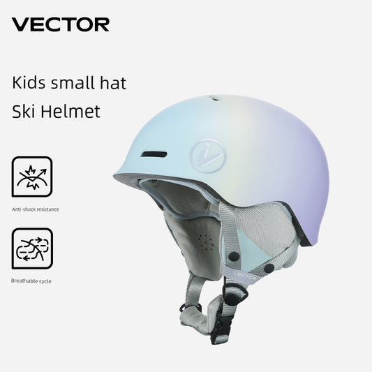 Vector Play Extension Kids Ski Helmet Gradient Boys and Girls Single and Double Board Anti-Collision Anti-Fall Children Safety Snow Helmet