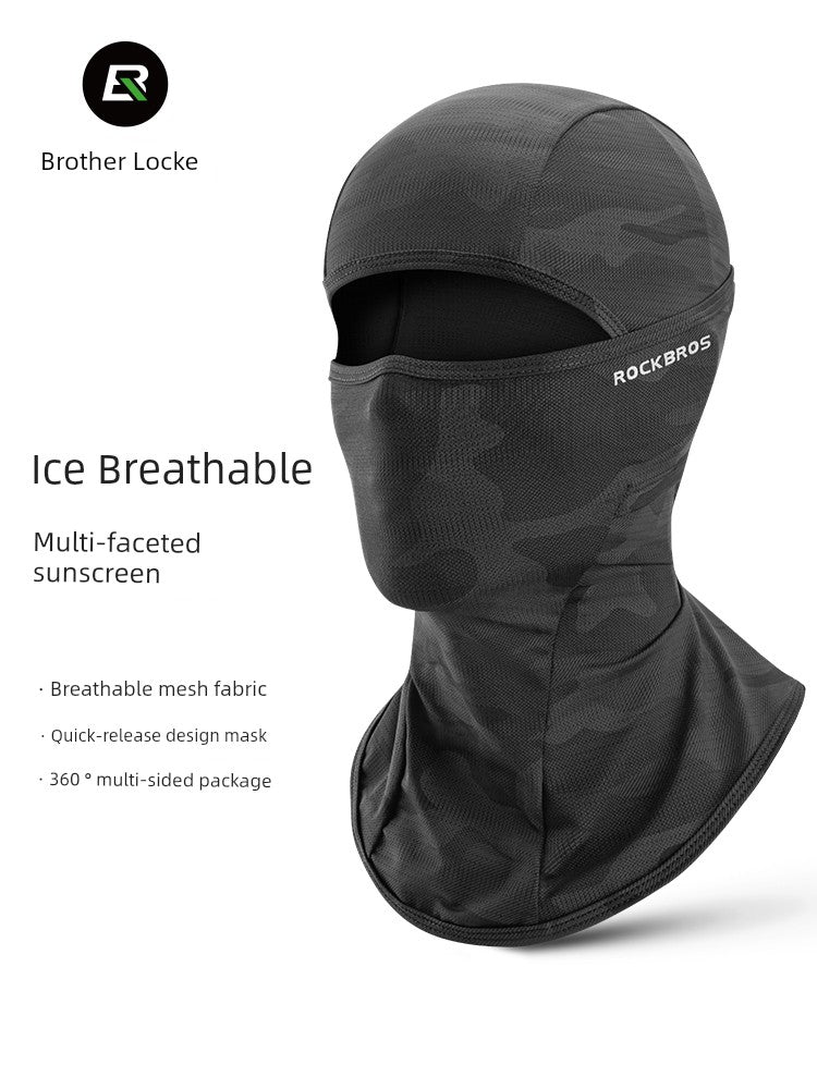 Rockbros Sunscreen Mask Riding Hat Motorcycle Full Face Scarf Ice Silk Spring and Summer Windproof Outdoor Men and Women