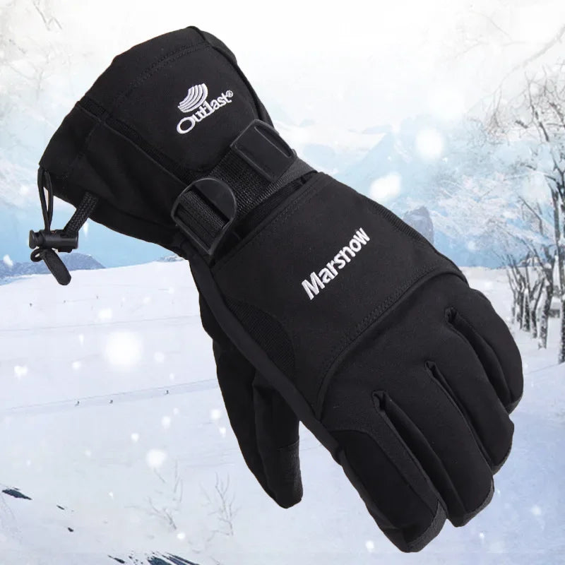 New Men's Ski Gloves Snowboard Snowmobile Motorcycle Riding Winter  Windproof Waterproof Unisex Snow