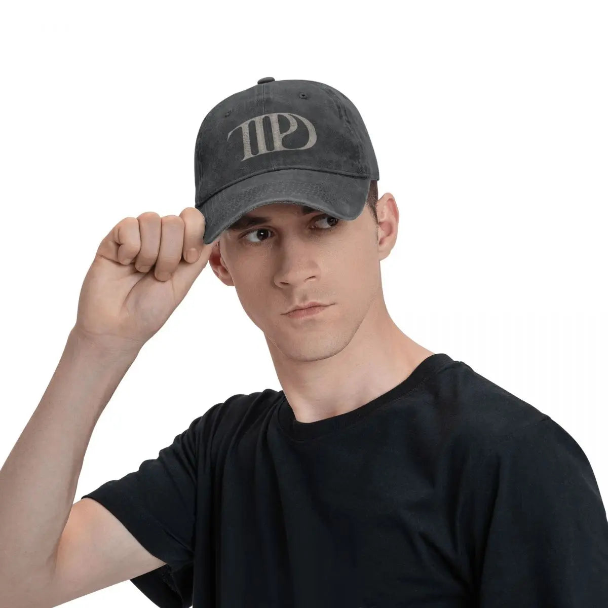 Baseball Caps The Tortured Poets Department TPD Logo Accessories Unisex Retro Distressed Denim April 19th New Album Headwear