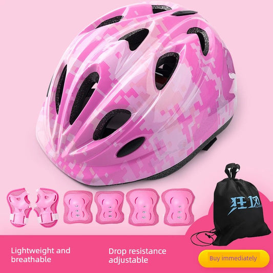 Children's Helmet Protective Gear Set Baby Anti-Fall Sports Boys and Girls Safety Helmet Roller Skating Bicycle Cycling Protection Products