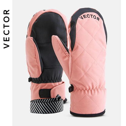 Extra Thick PU Palm Ski Gloves Winter Snow Outdoor Sport Women Men Warm Snowmobile Motorcycle Windproof Waterproof Snowboard