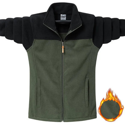 Winter Fleece Jacket Men Warm Windproof Fleece Clothing Hiking Couple Coat Outdoor Tactical Full Zipper Men Jacket Plus Size 9XL