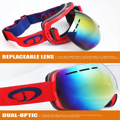 Ski Goggles Winter Snow Sports New Adult Double Layer Men Eyewear Women Myopia Spherical Ski Goggles Women Snowboard Ski Glasses