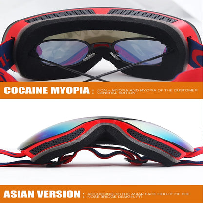 Ski Goggles Winter Snow Sports New Adult Double Layer Men Eyewear Women Myopia Spherical Ski Goggles Women Snowboard Ski Glasses