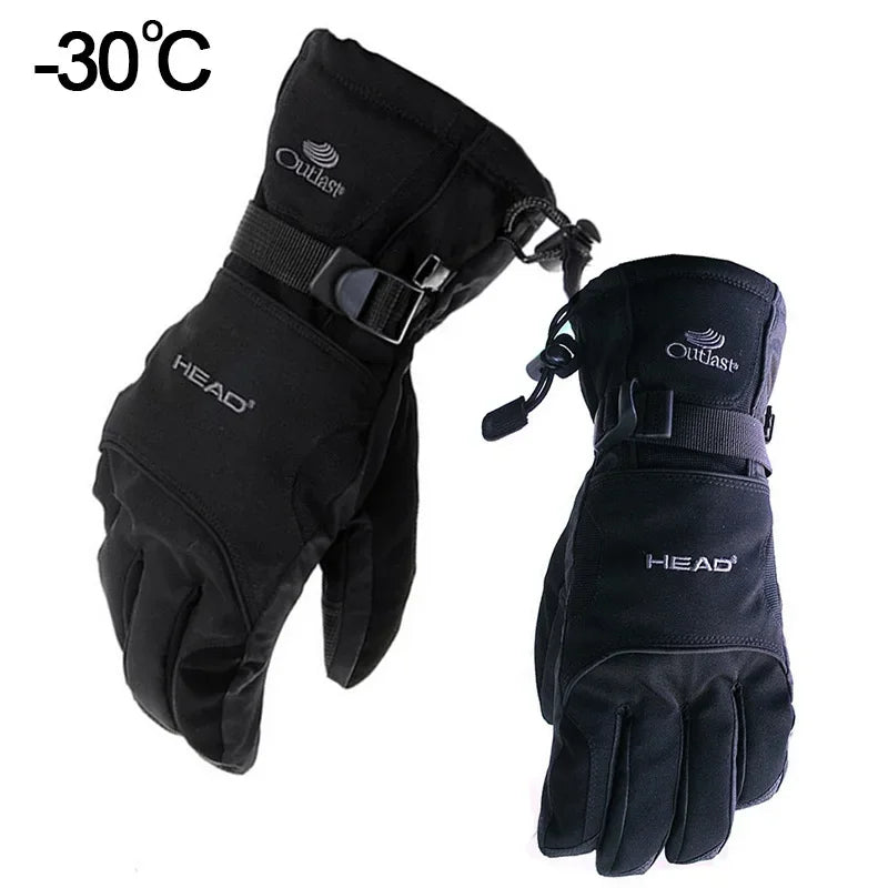 New Men's Ski Gloves Snowboard Snowmobile Motorcycle Riding Winter  Windproof Waterproof Unisex Snow