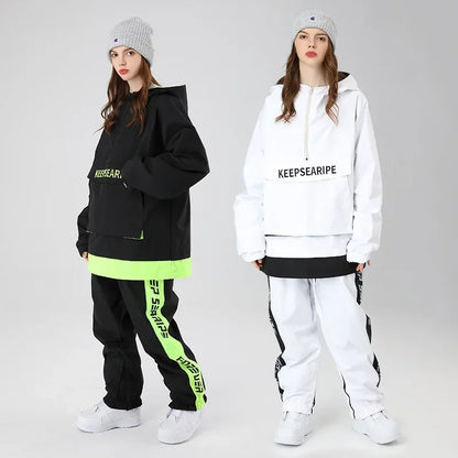 Female Tracksuits Mountain Skiing Outfits Snowboarding Jackets Pants 2025 Winter Women Snow Suits Waterproof Warm Woman Ski Sets