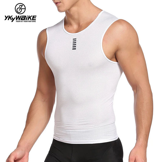 YKYWBIKE Fashion Men Cycling Jersey Cycling Vest MTB Road Bike Bicycle Vest Mesh Underwear Cycling Base Layers Clothing