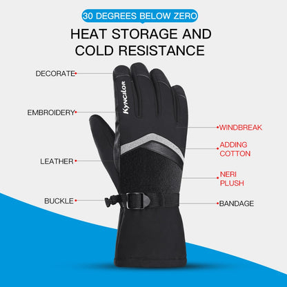 Winter Ski Gloves Touch Screen Warm Men Motorcycle Riding Equipment Guantes Windproof Waterproof Snowboard Ski Thermal Gloves