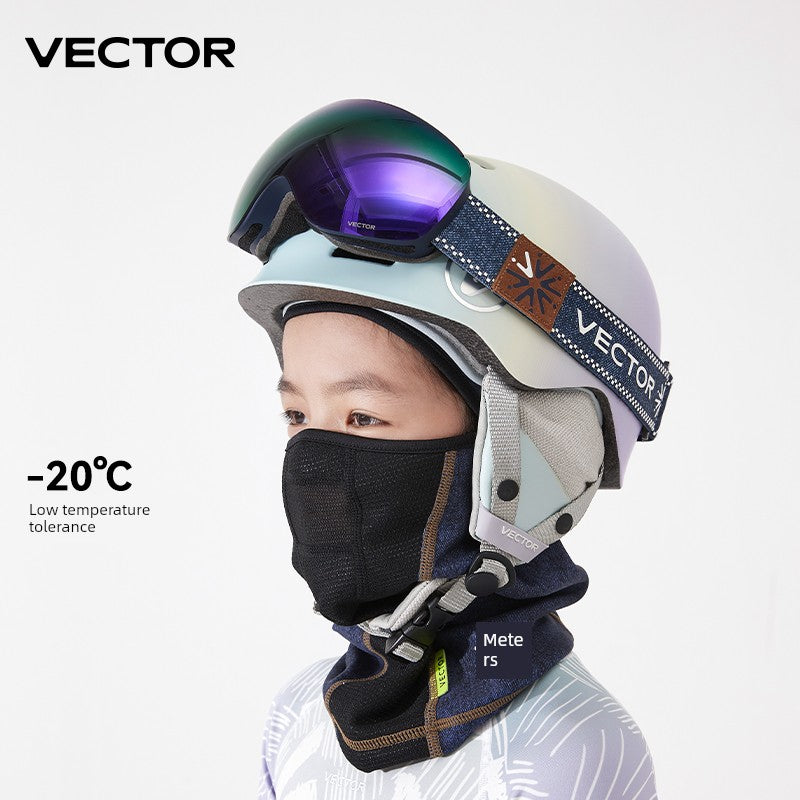 Vector Play Extension Kids Ski Helmet Gradient Boys and Girls Single and Double Board Anti-Collision Anti-Fall Children Safety Snow Helmet