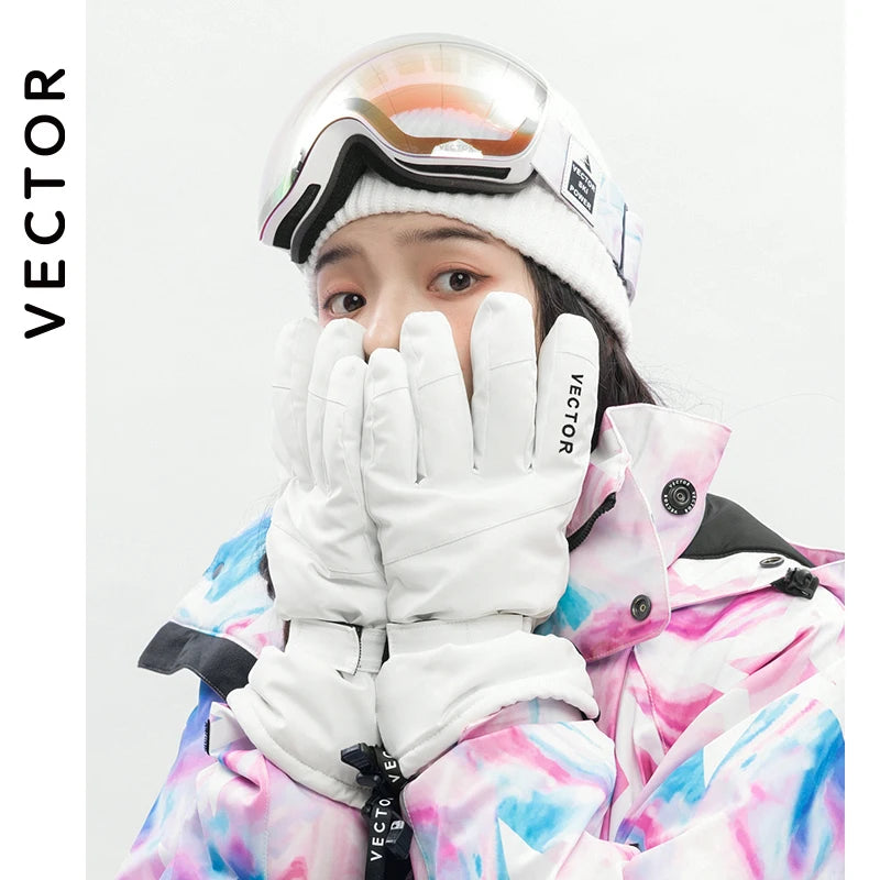 VECTOR Ski Gloves Women Warm Winter Waterproof Skiing Snowboard Gloves Snowmobile Riding Motorcycle Outdoor Snow Gloves 2020 New