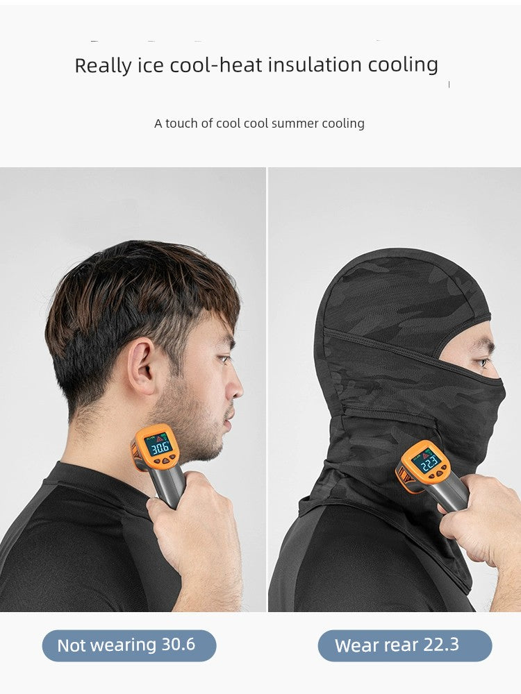 Rockbros Sunscreen Mask Riding Hat Motorcycle Full Face Scarf Ice Silk Spring and Summer Windproof Outdoor Men and Women